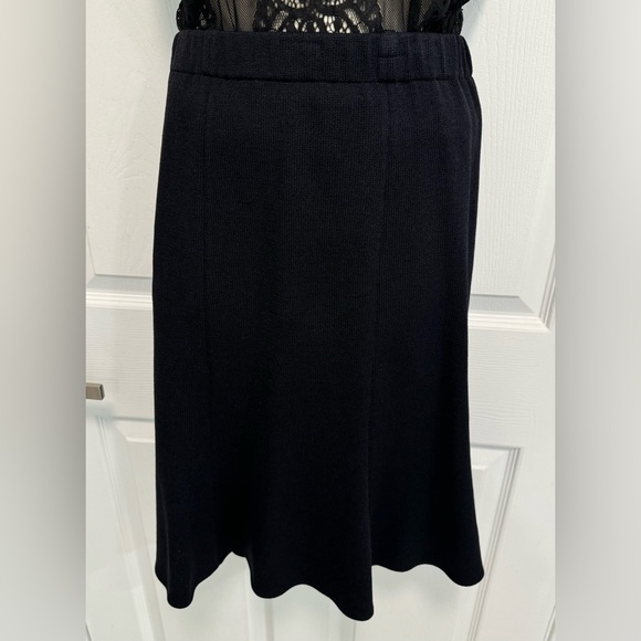 St. John Collection Fit & Flare Skirt in Black - Picture 2 of 9